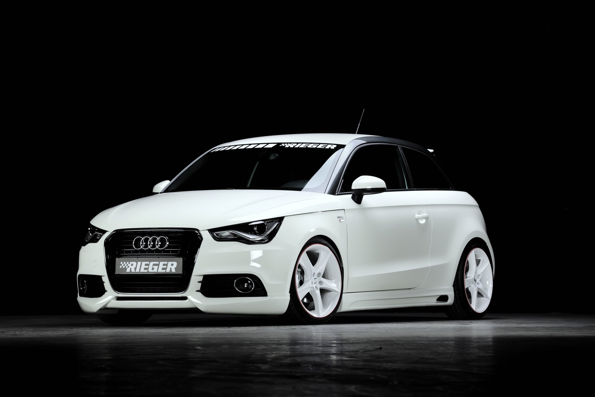 2013 rieger audi a1 ауди тюнинг белая