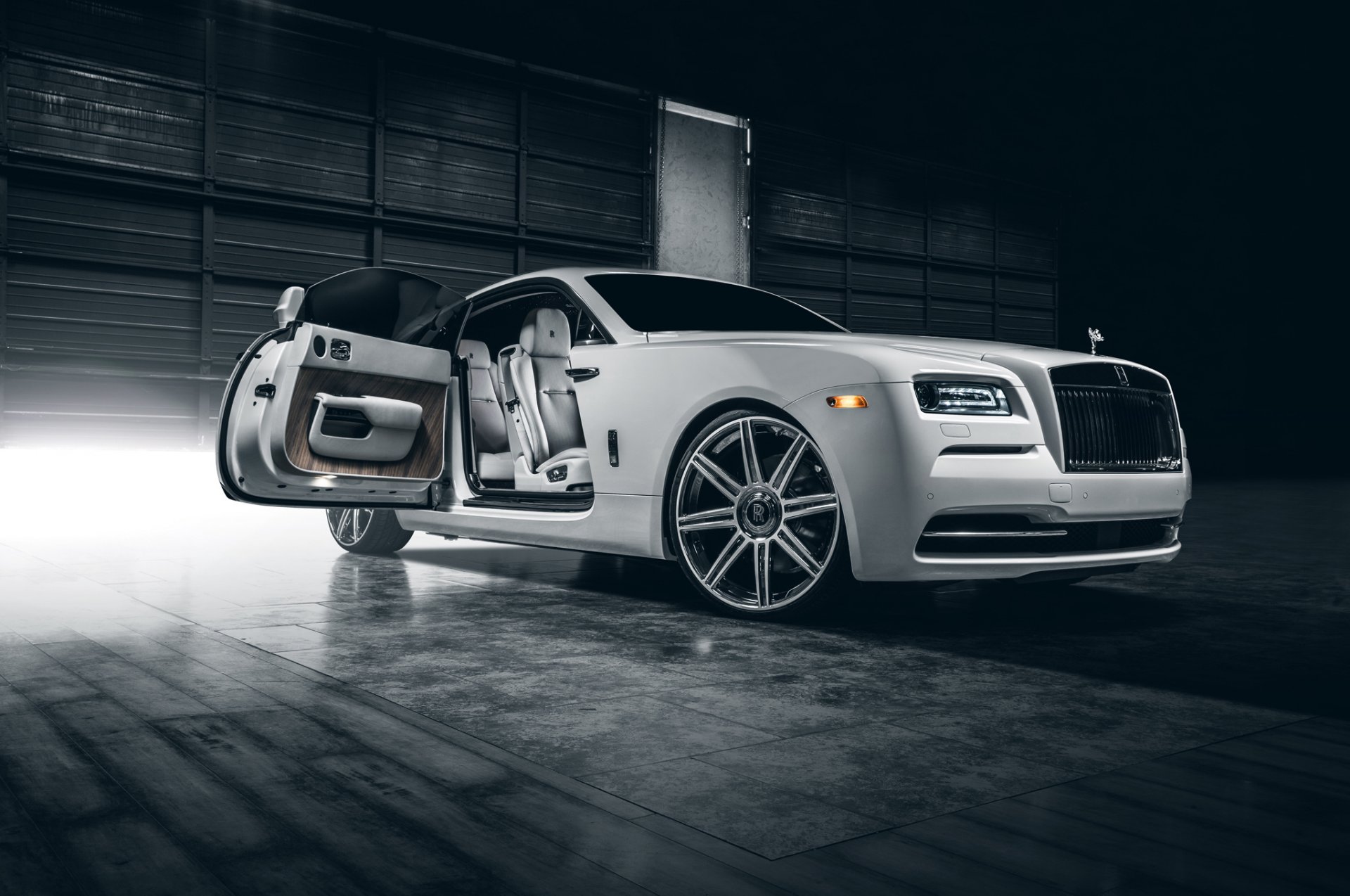 rolls-royce fantasma vellano ruedas blanco coche premium clase