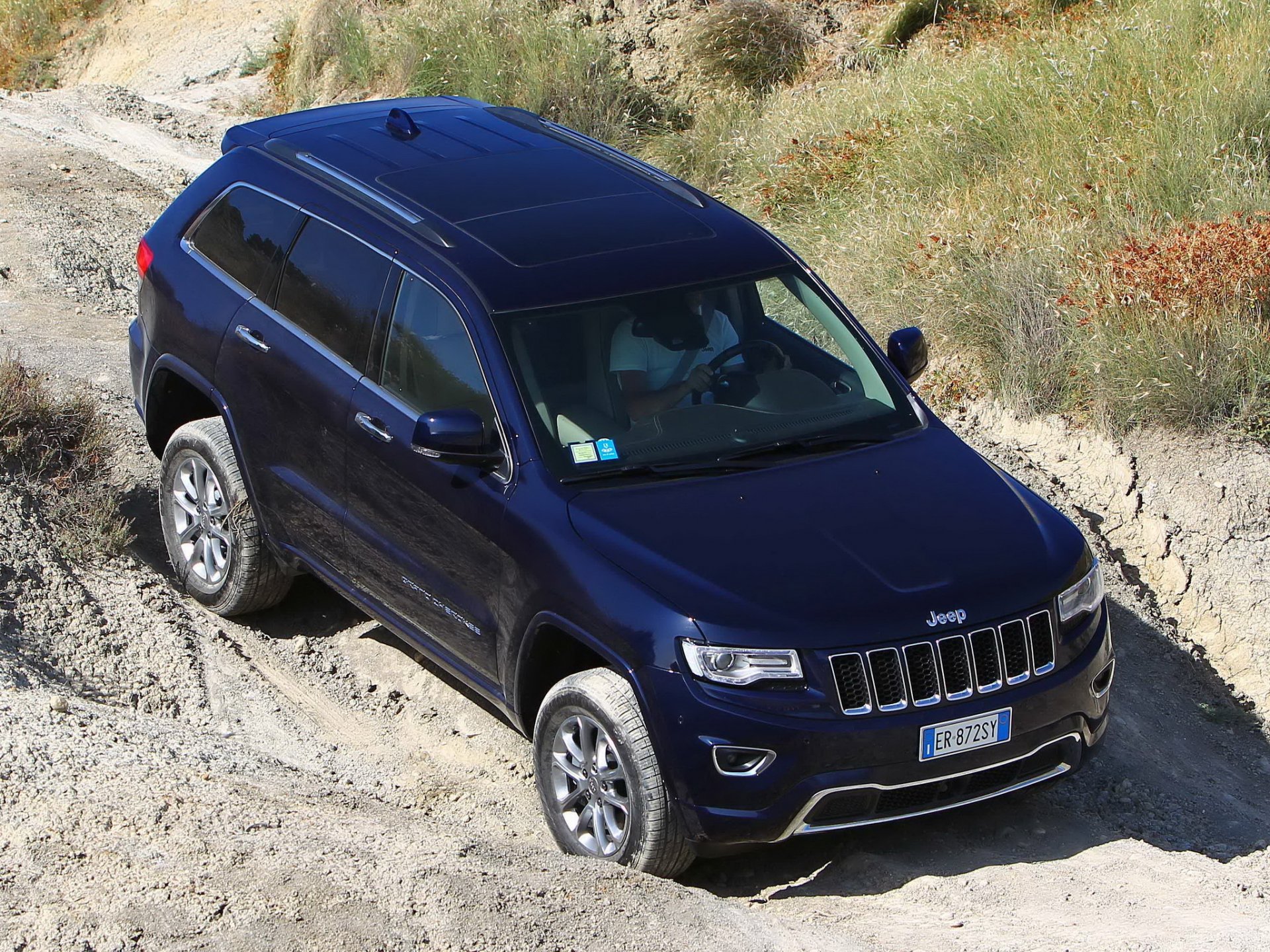 jeep grand cherokee overland suv blue