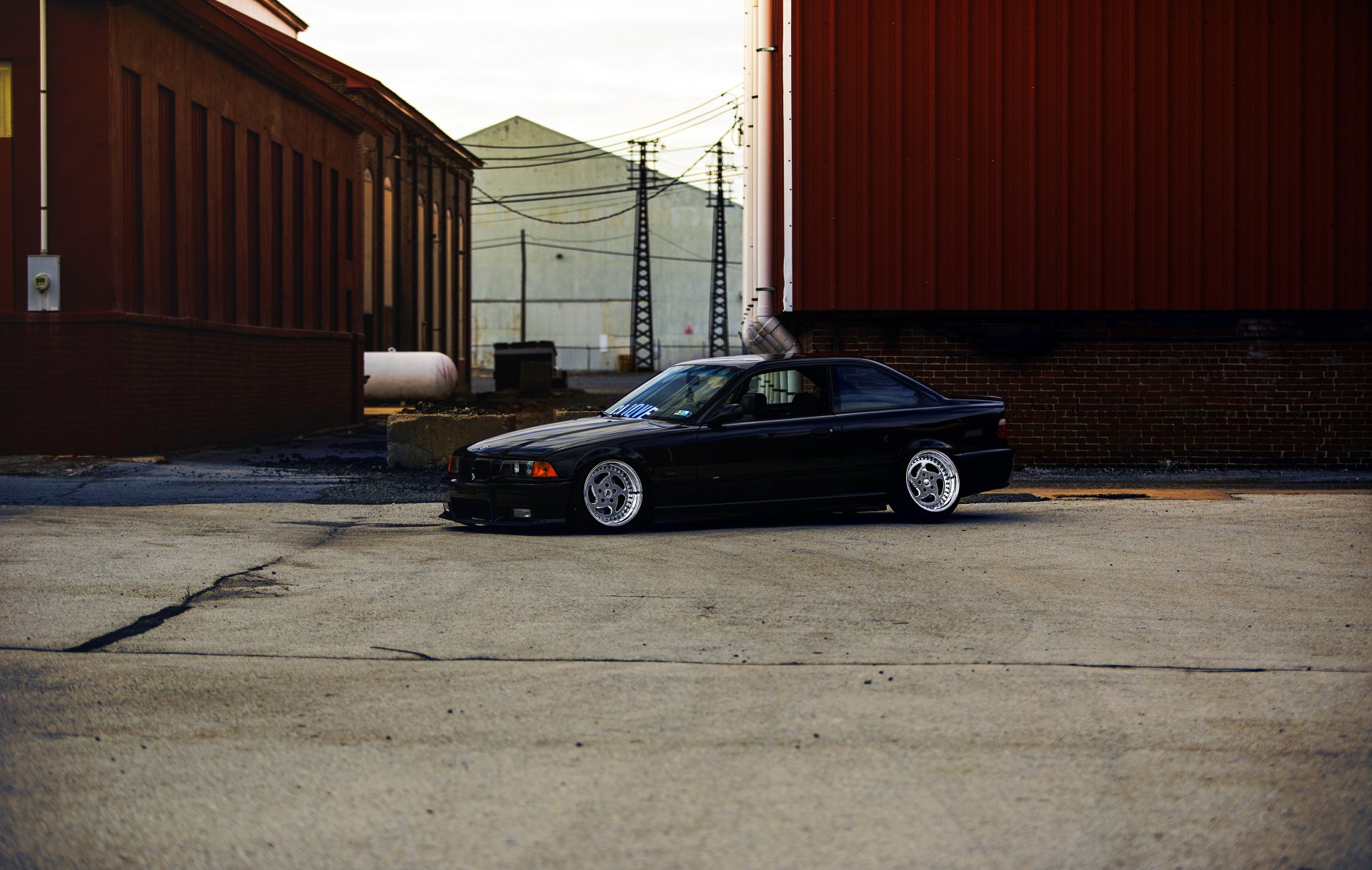 bmw e36 negro posición ruedas