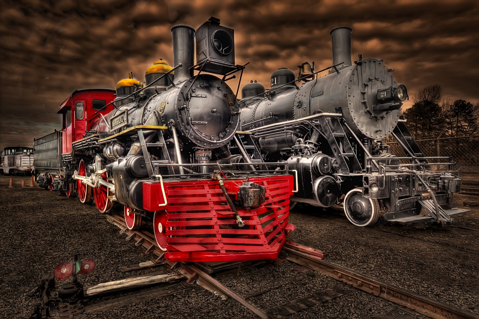 locomotive à vapeur train gare