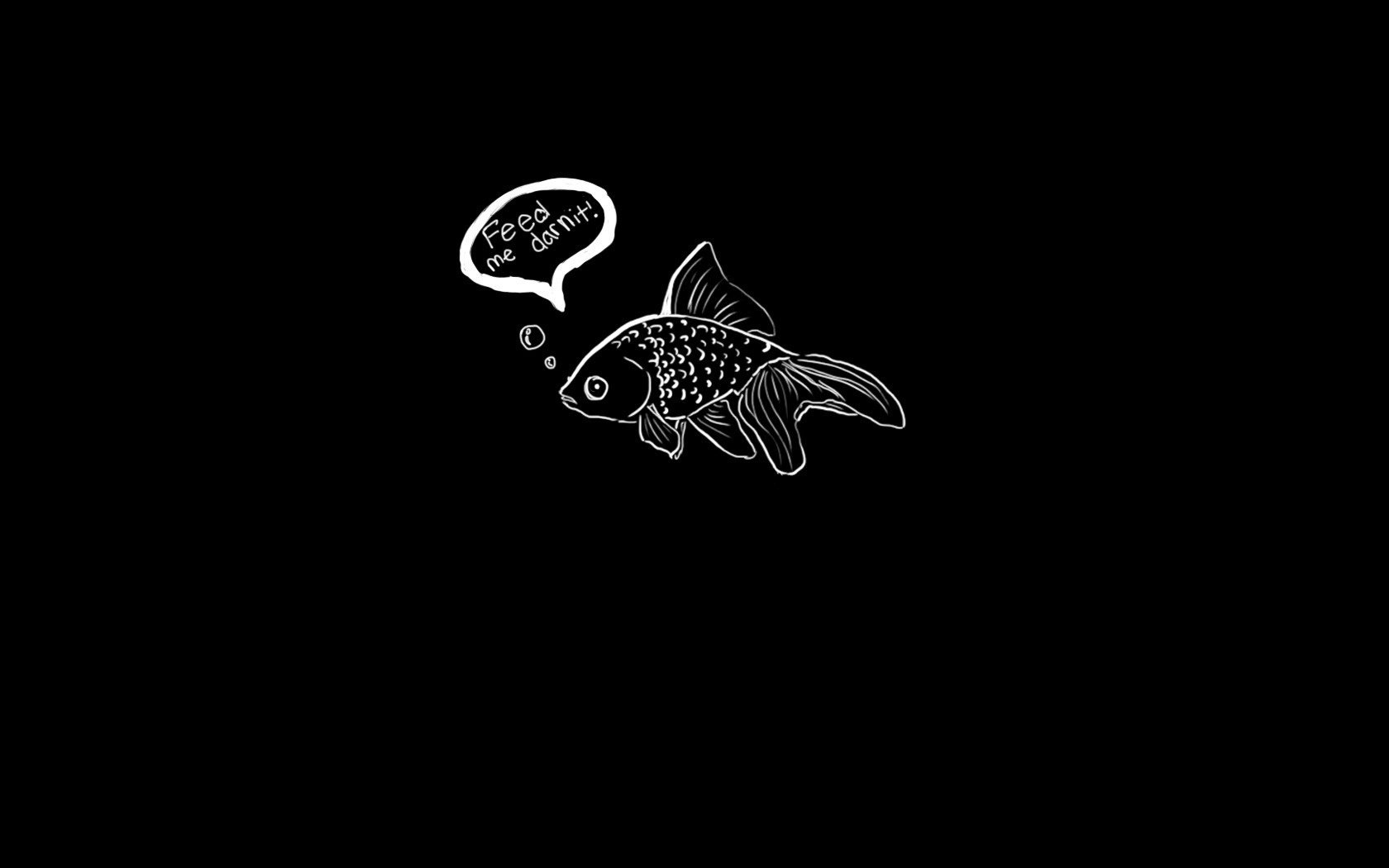 goldfish minimalism lettering black goldfish simplicity contrast animals drawing idea dark background black background white