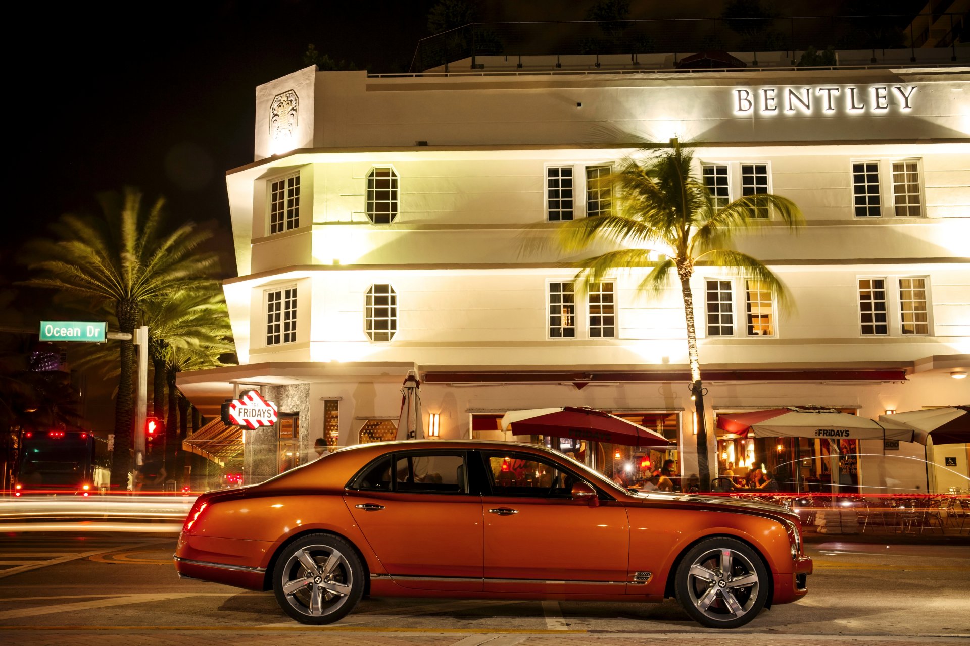 bentley 2015 mulsanne vitesse de luxe orange côté métallique voiture photo