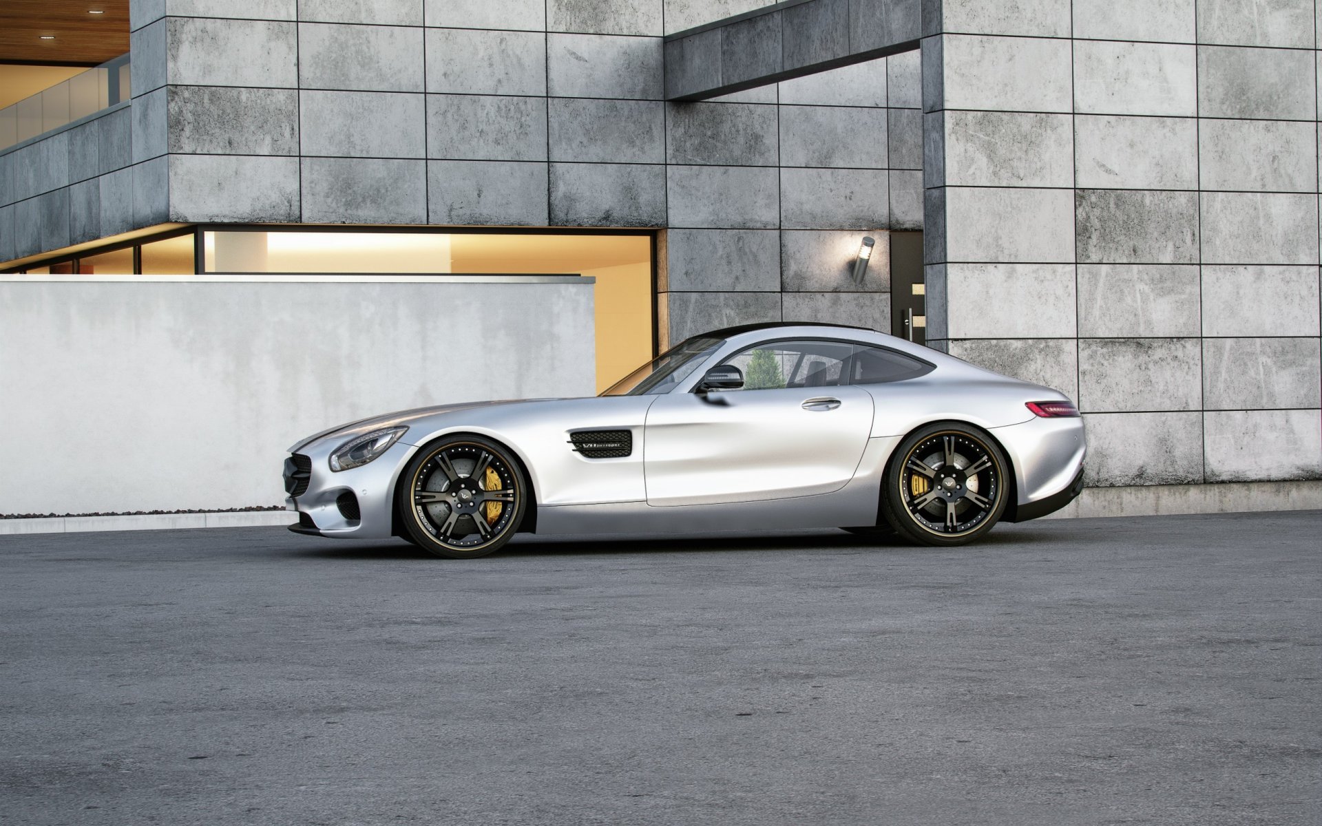 mercedes-benz amg gt tuned wheelsandmore 600hp argent côté