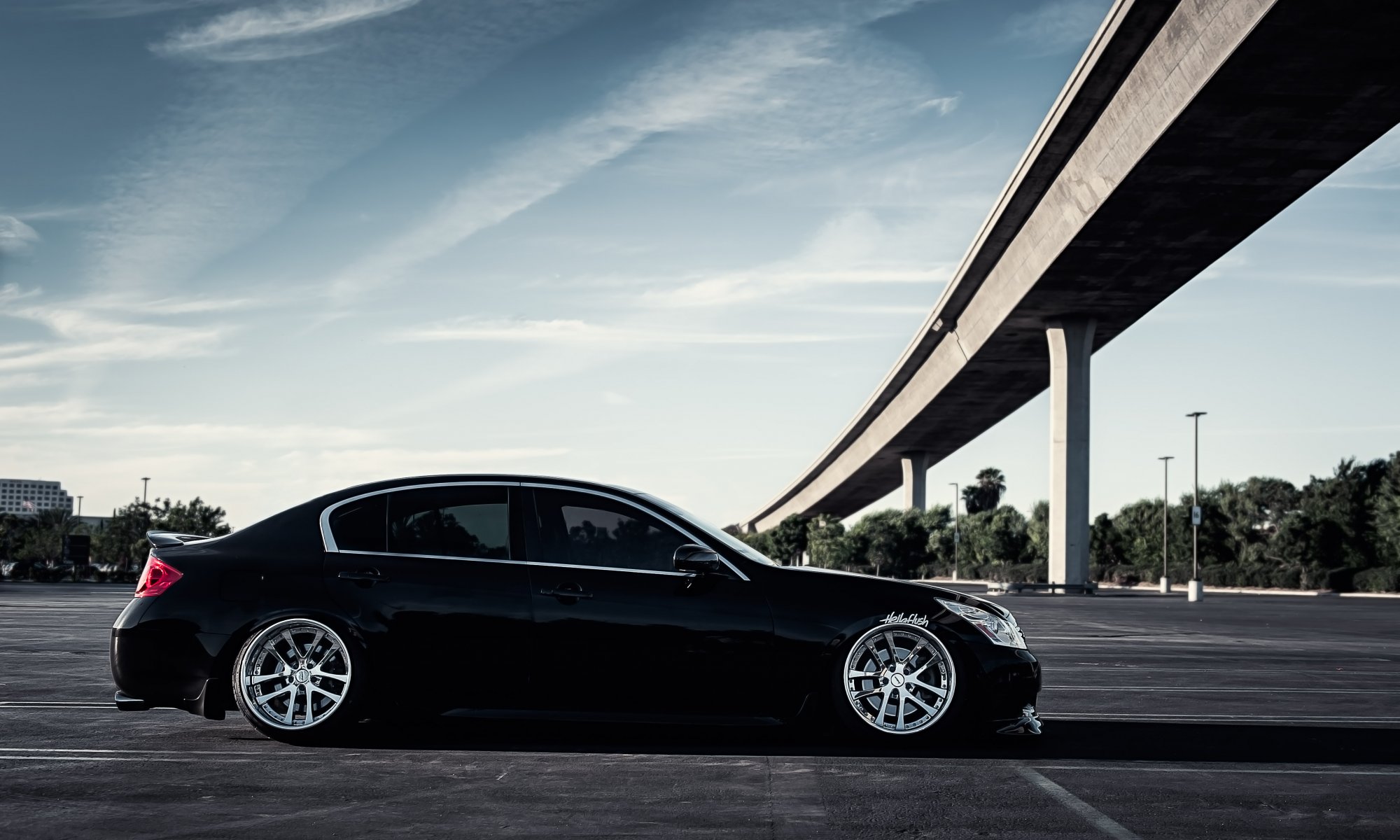 infiniti g37 tuning vossen black stance infinity bridge section