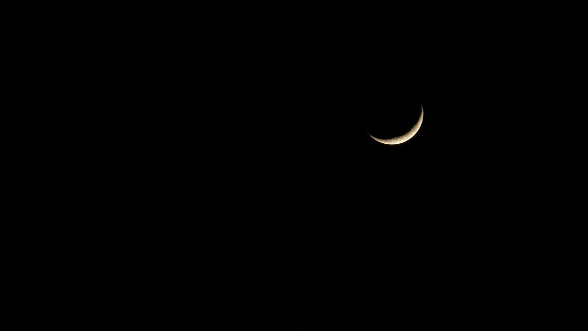 fond noir minimalisme art nuit ciel mois lune simplicité contraste blanc style fond sombre