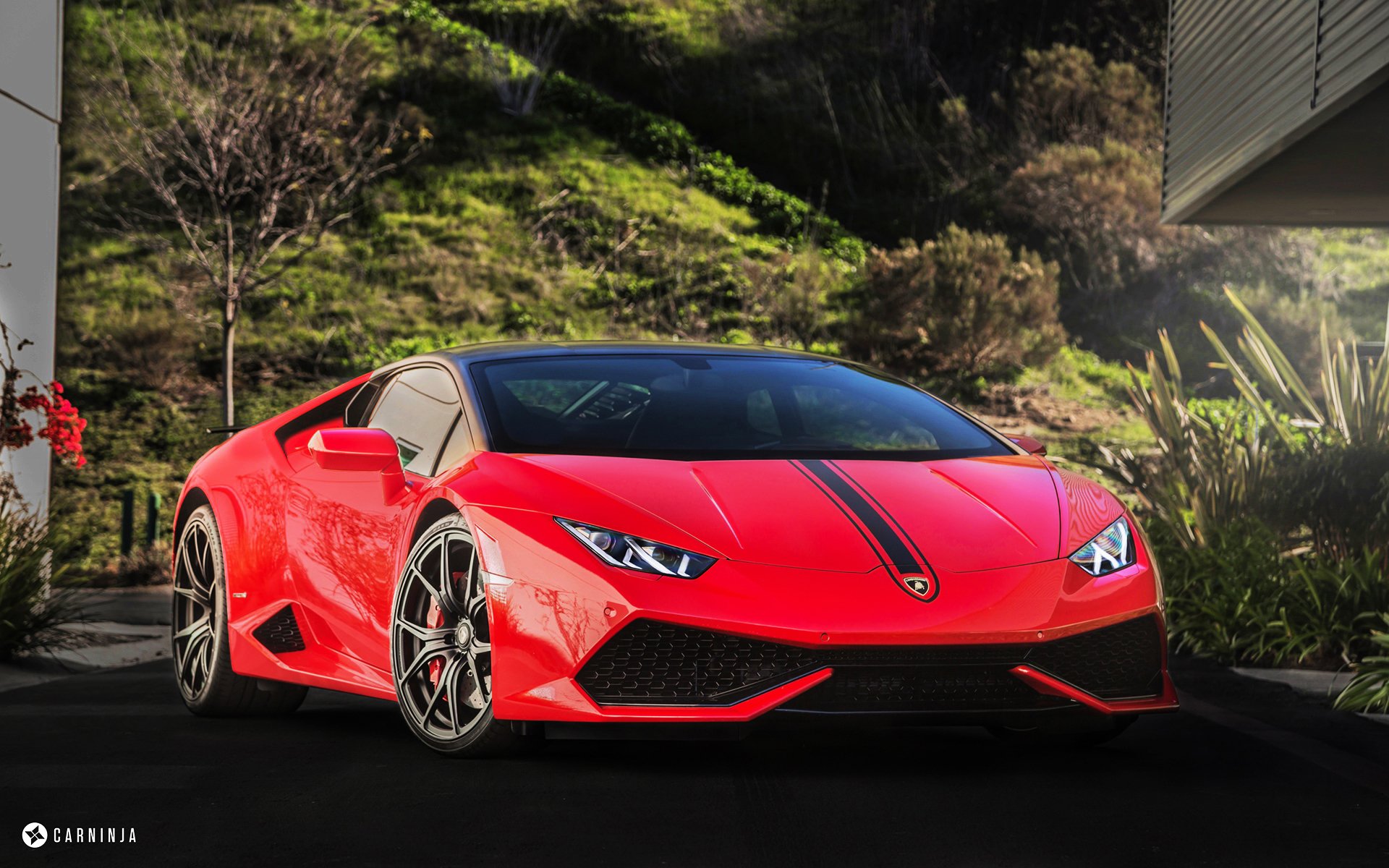 lamborghini huracan car red