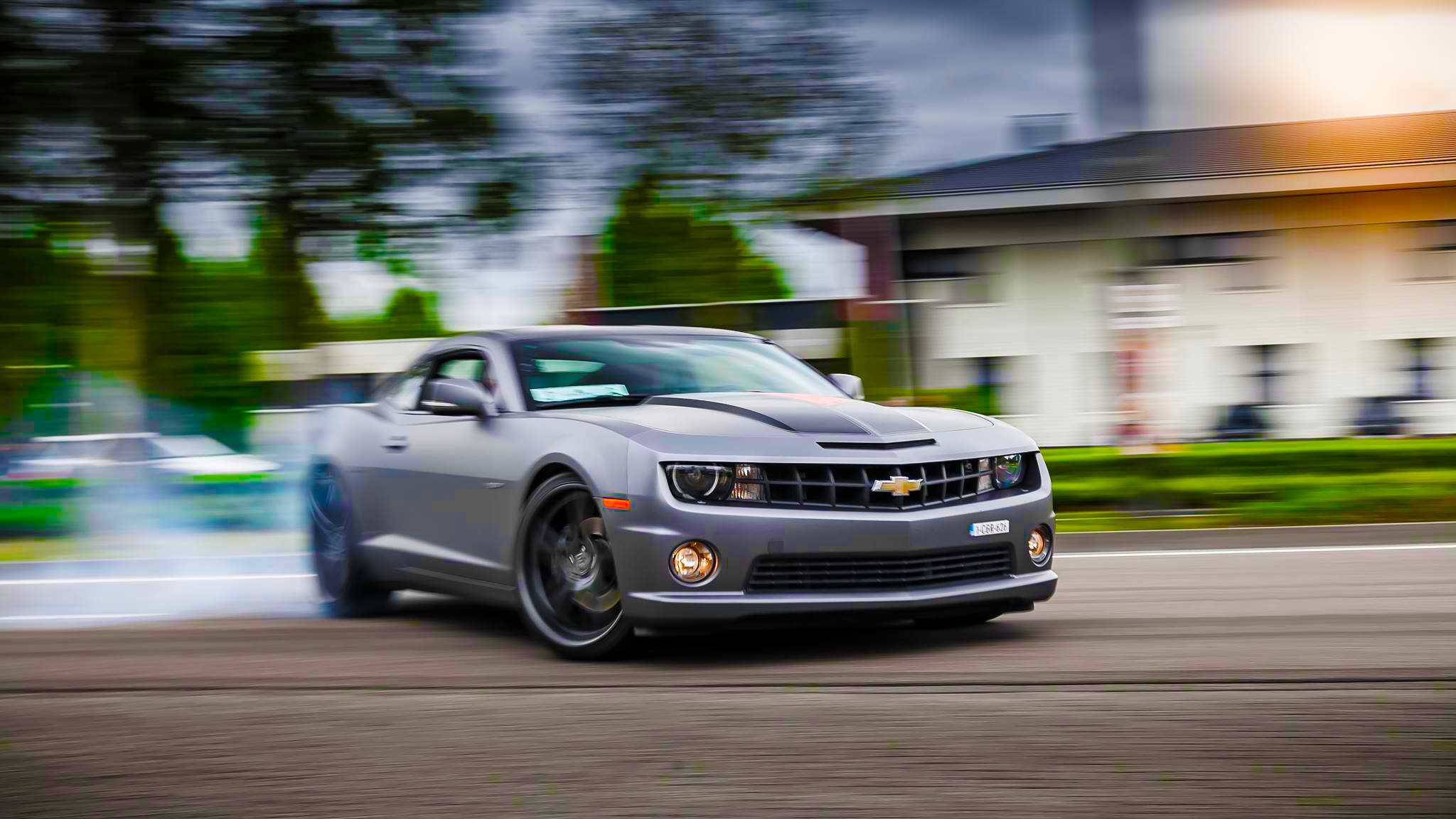 chevrolet camaro ss músculo coche a la deriva carretillas elevadoras sol