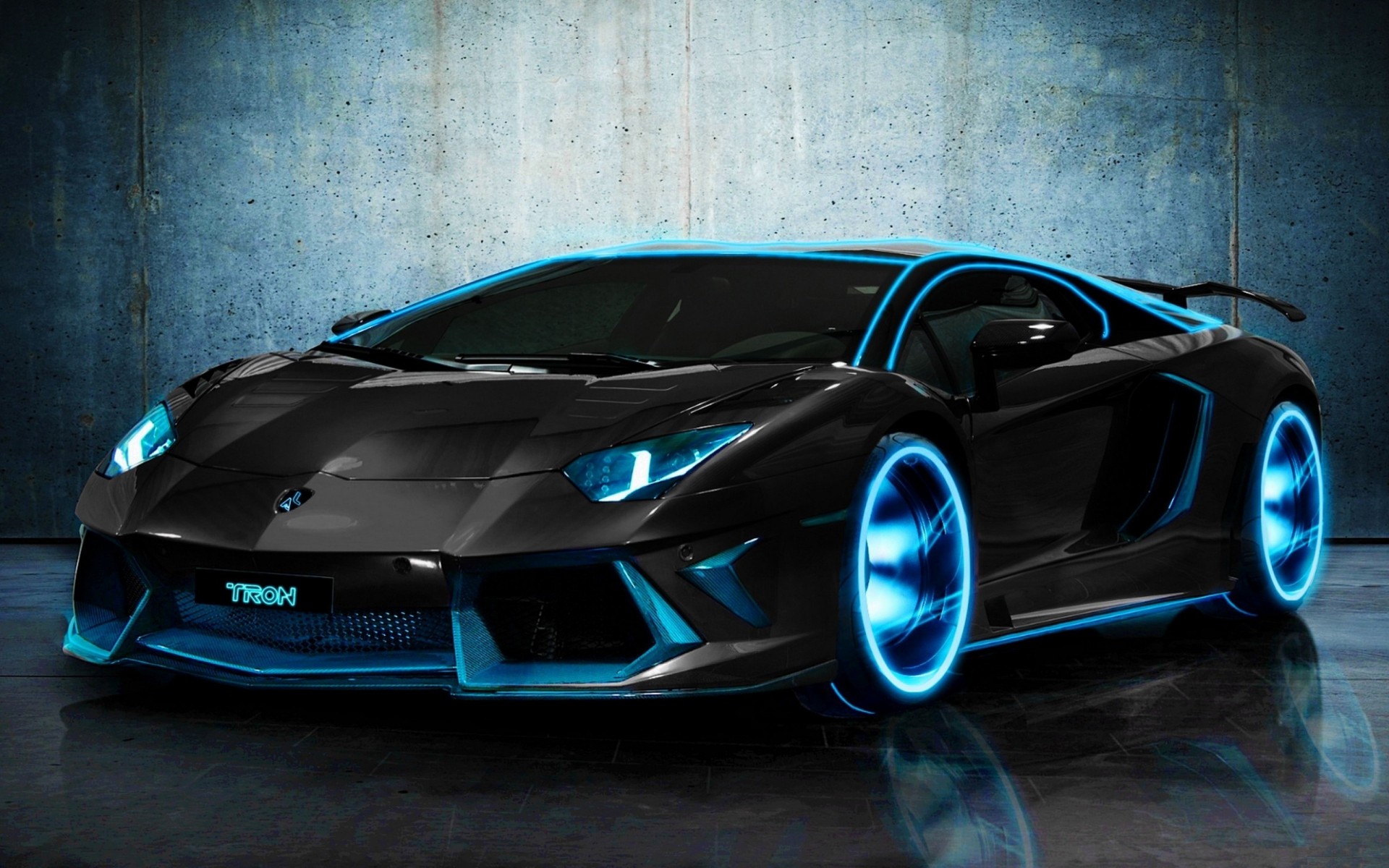 niebieski tron szary lamborghini aventador samochód