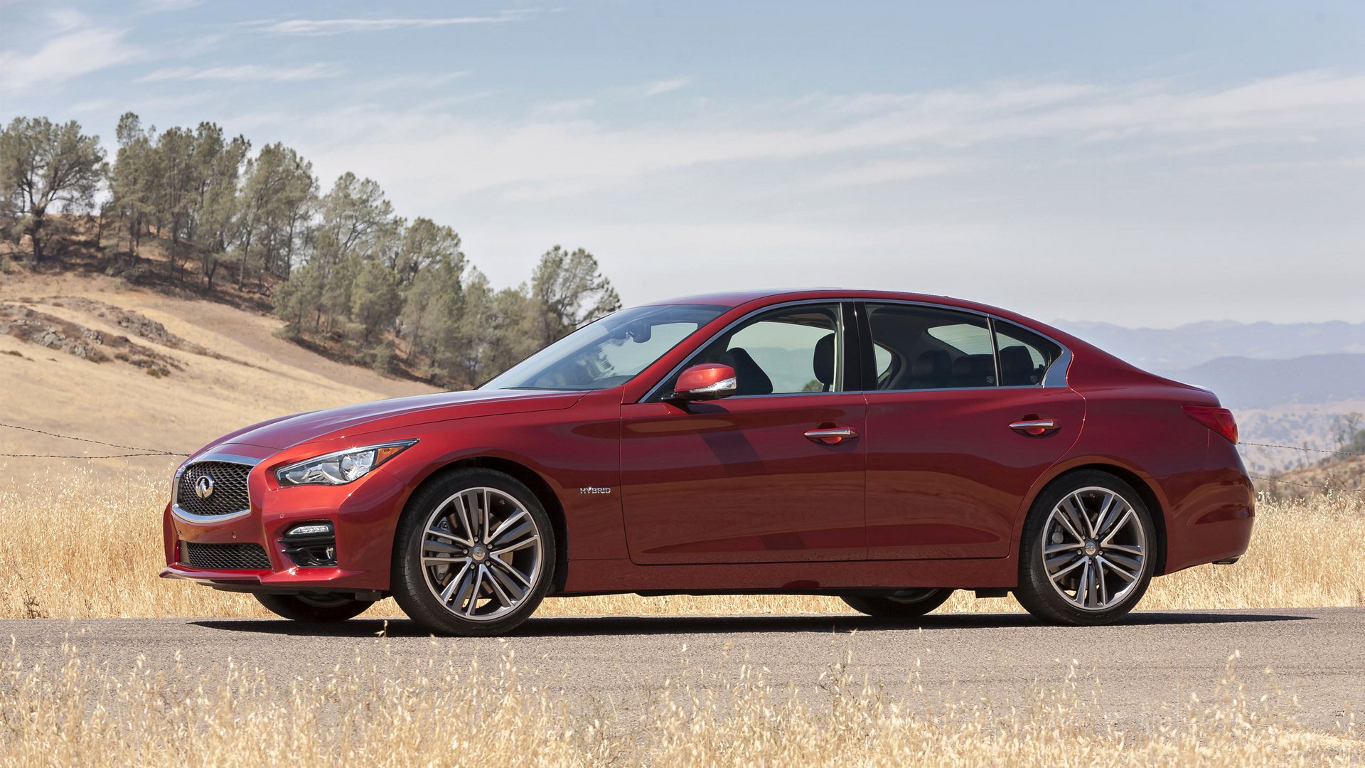 infiniti sedan nature landscape