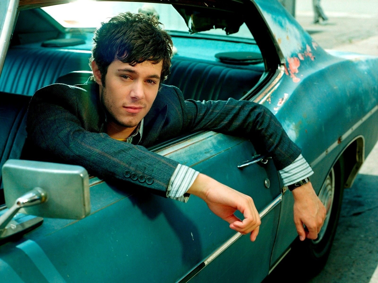 acteur adam brody auto vue yeux visage portrait voitures voitures transport machines