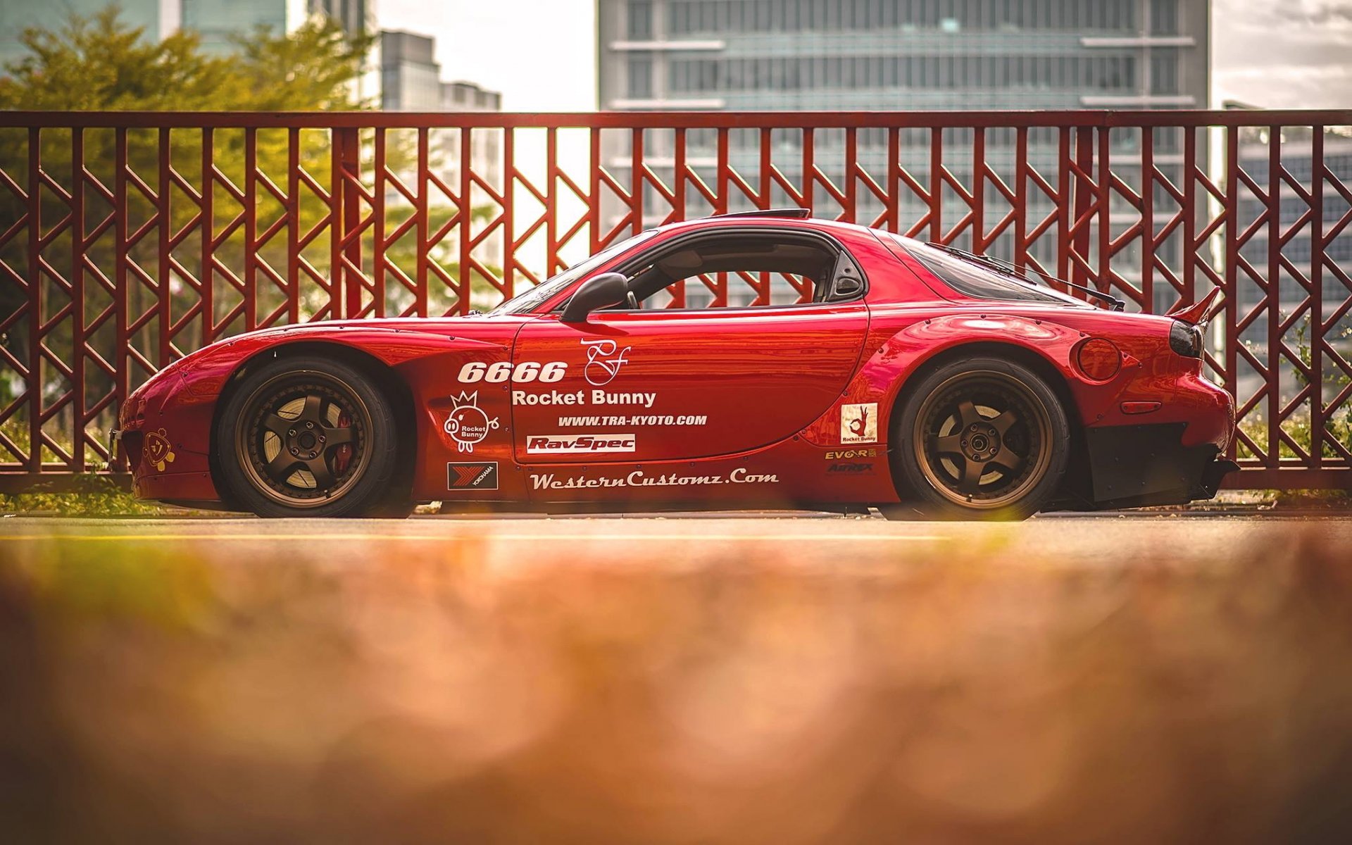 mazda rx7 samochód tuning rx 7 czerwone