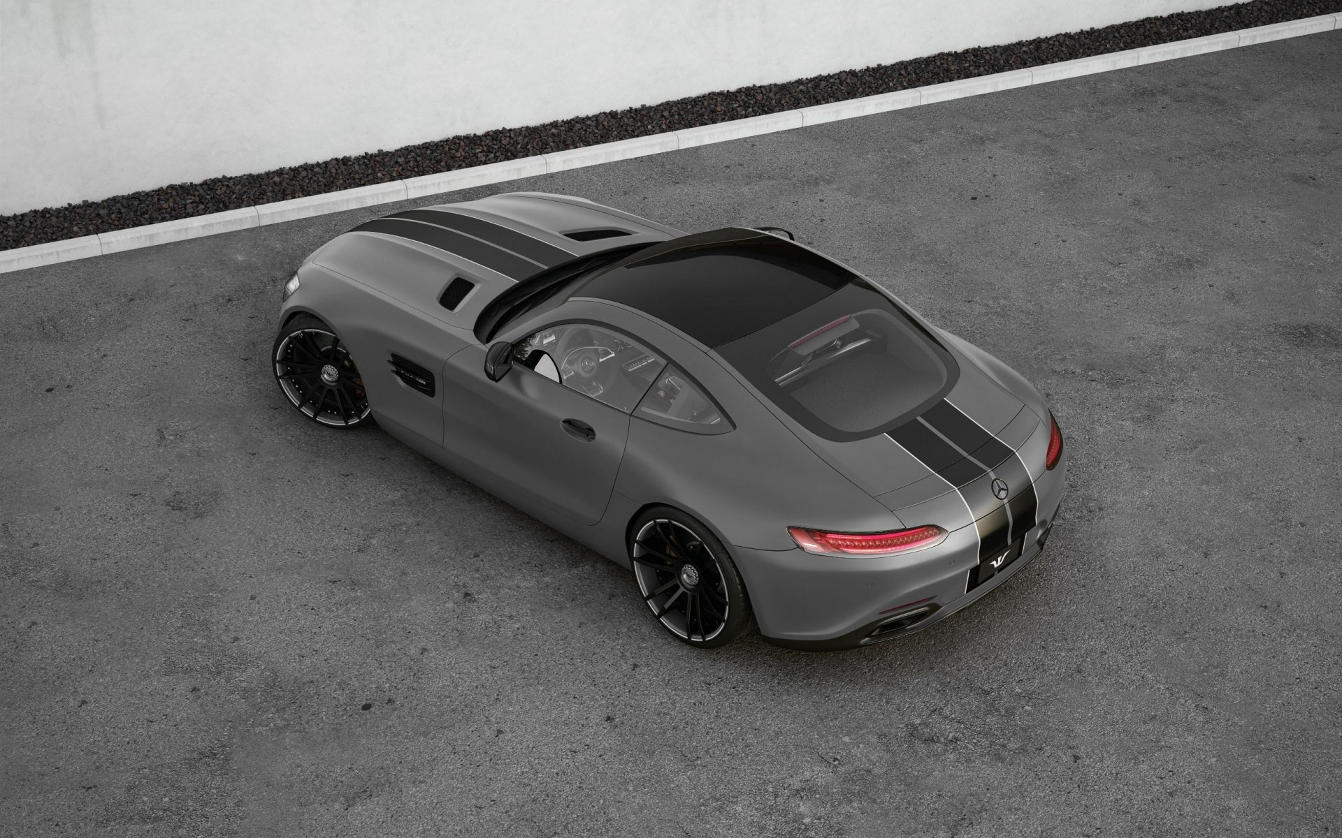 mercedes-benz amg gt tuned wheelsandmore 600hp grigio popolare posteriore vista