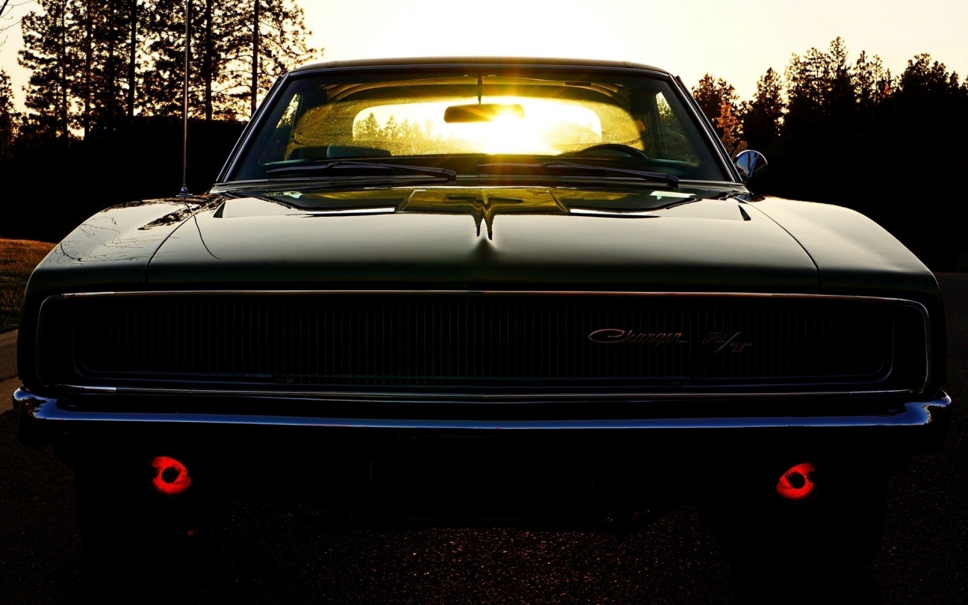 lumière du soleil voiture noir muscle classique mopar muscle car esquiver