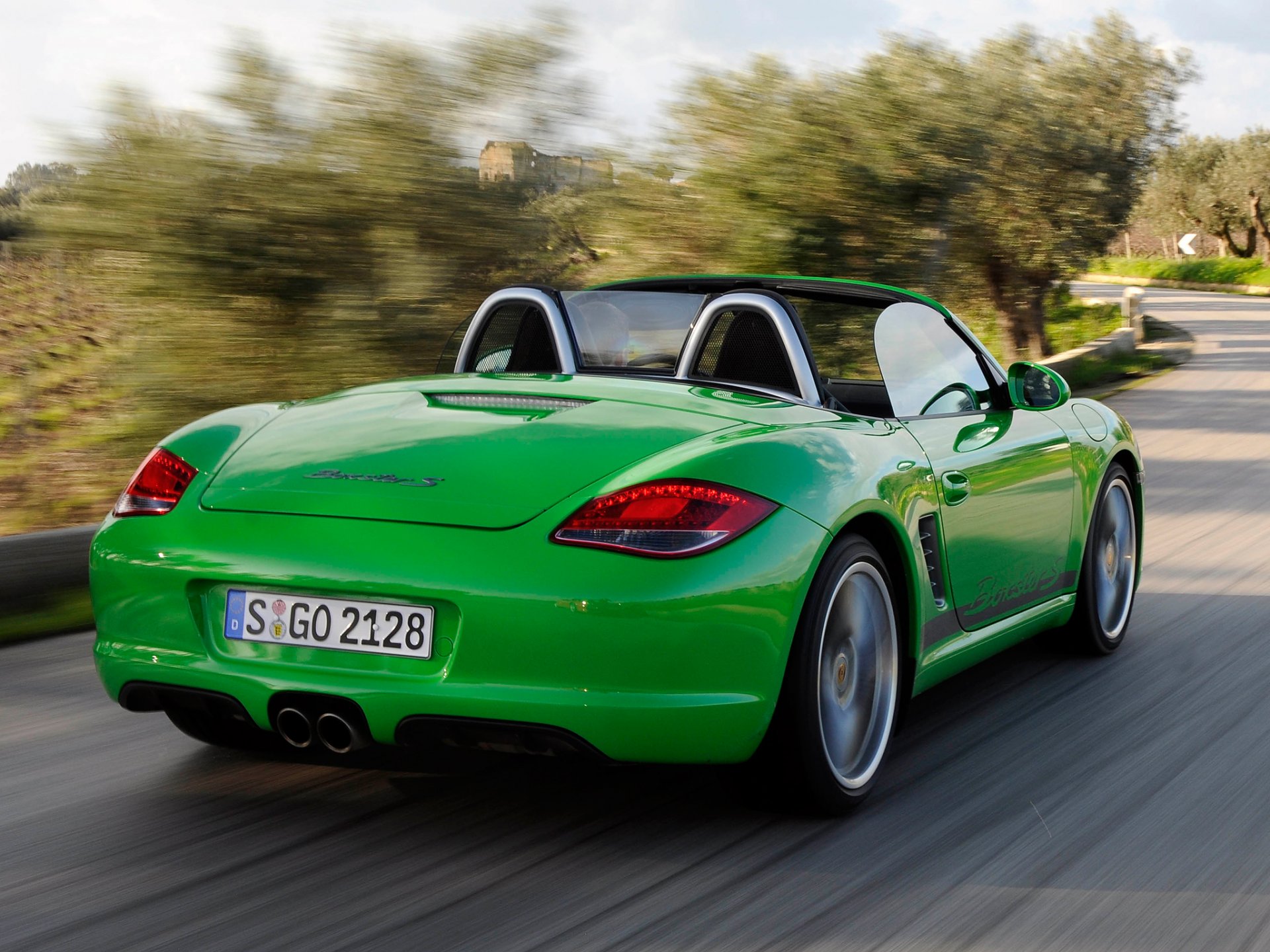 porsche boxster s coche trasero velocidad