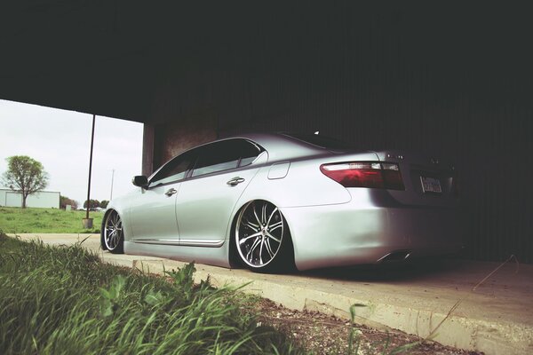 Stylish tuned Lexus grey