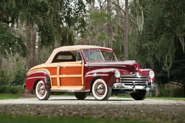 Retro car for an exhibition at the Automuseum