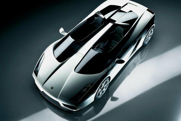 Lamborghini argento metallizzato Vista dall alto