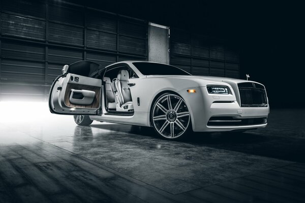 White Rolls-Royce premium car