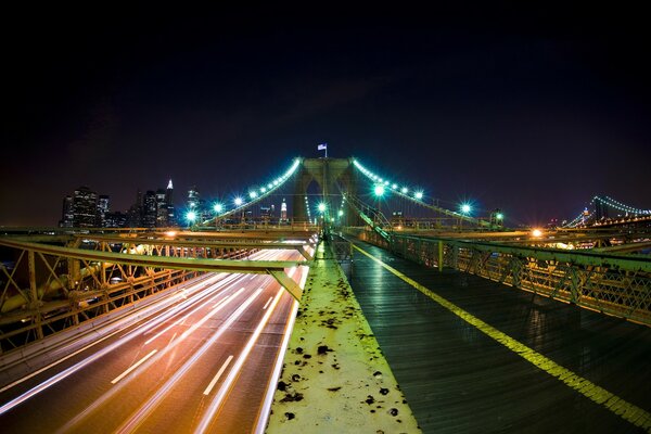 Beautiful bright colored bridge in the city