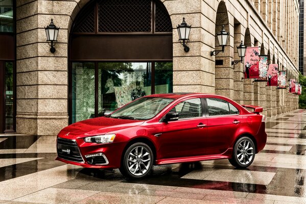 The Lancer always looks aggressive and sporty, a very beautiful and wonderful car