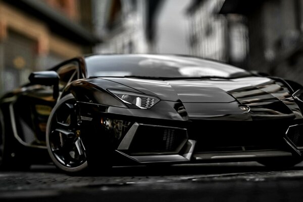 Elegante Lamborghini aventador negro