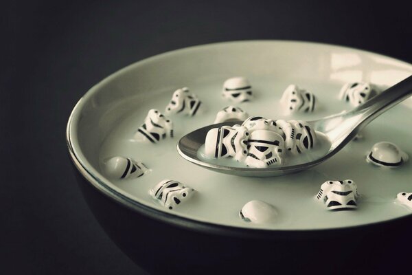 Caschi Stormtrooper come cereali per la colazione pronti