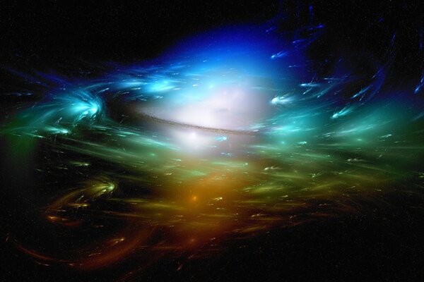 Rainbow nebula in outer space