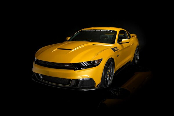 Yellow car Saleen 2015