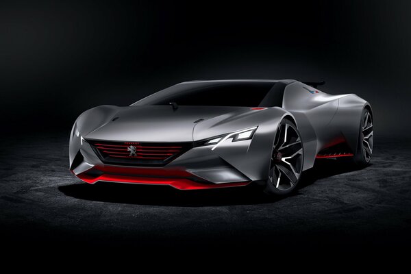 Grigio con rosso concept supercar Peugeot