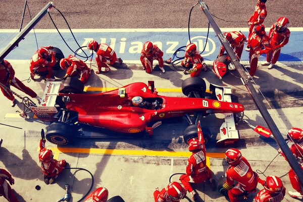 Pit Stop Ferrari en formule un