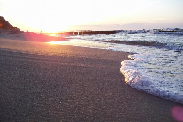 Waves on the seashore