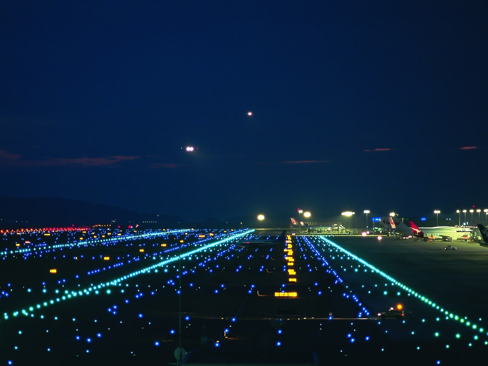 aéroport lumières piste