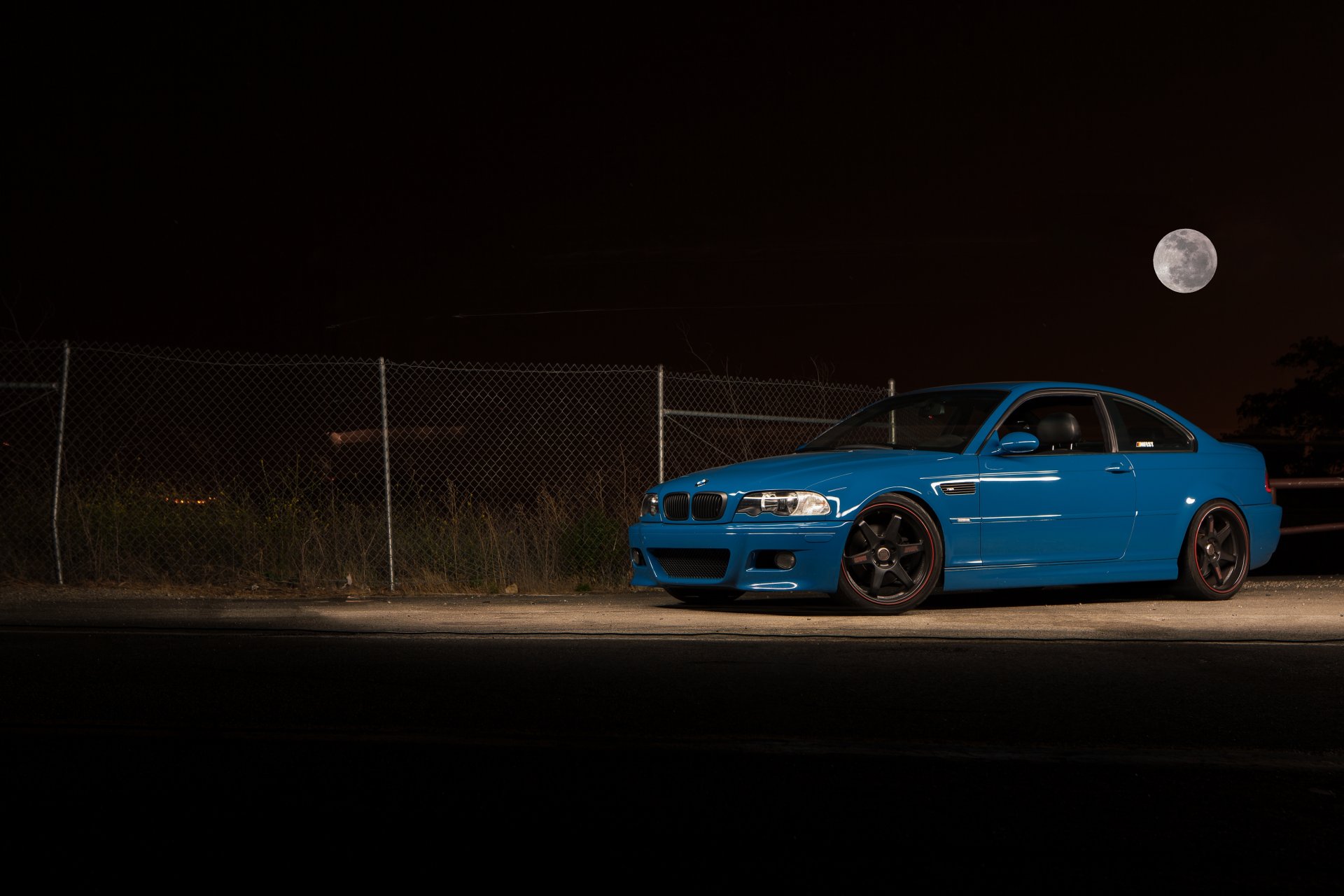 bmw m3 e46 blue bmw night moon