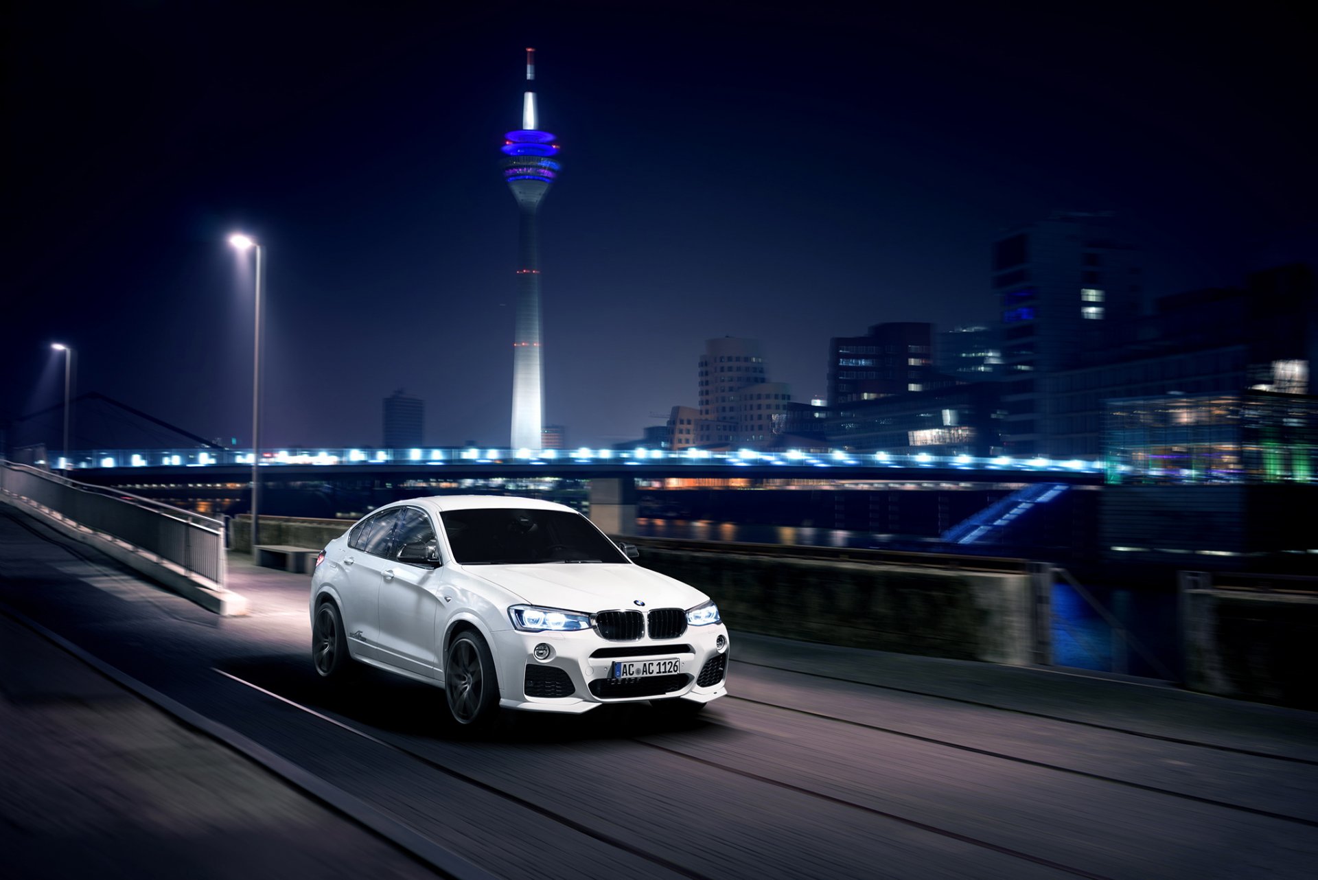 bmw x4 ac-schnitzer nigth velocidad alemania ciudad