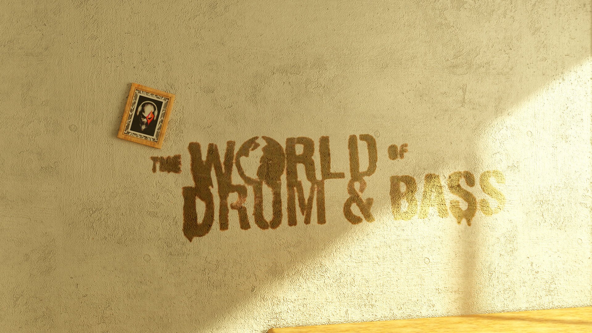 música world dnb drum and bass pared letras pintura