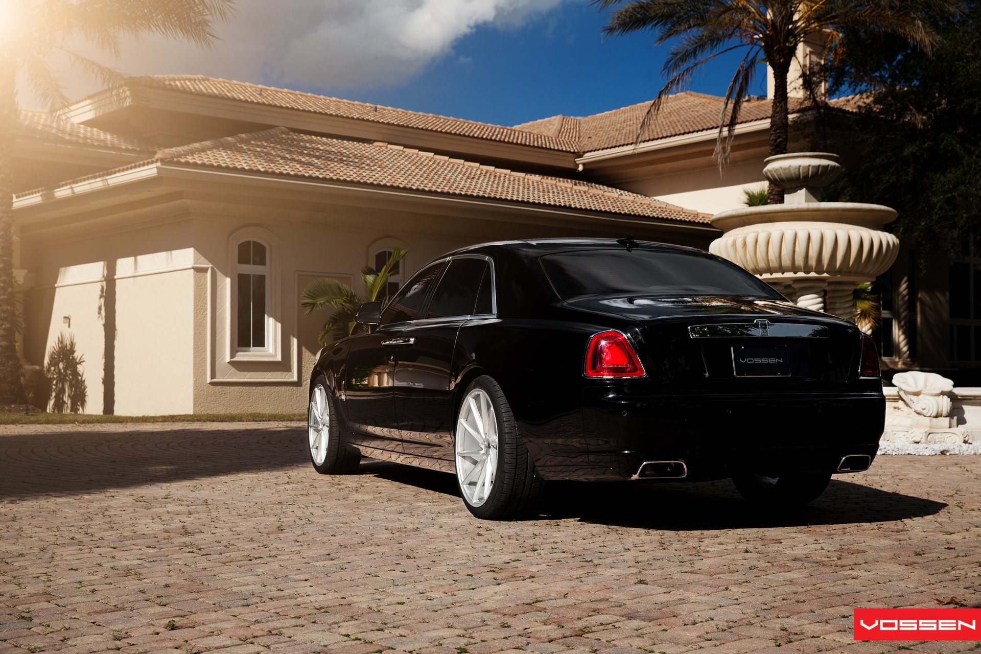 rolls royce ghost vossen wheels palm