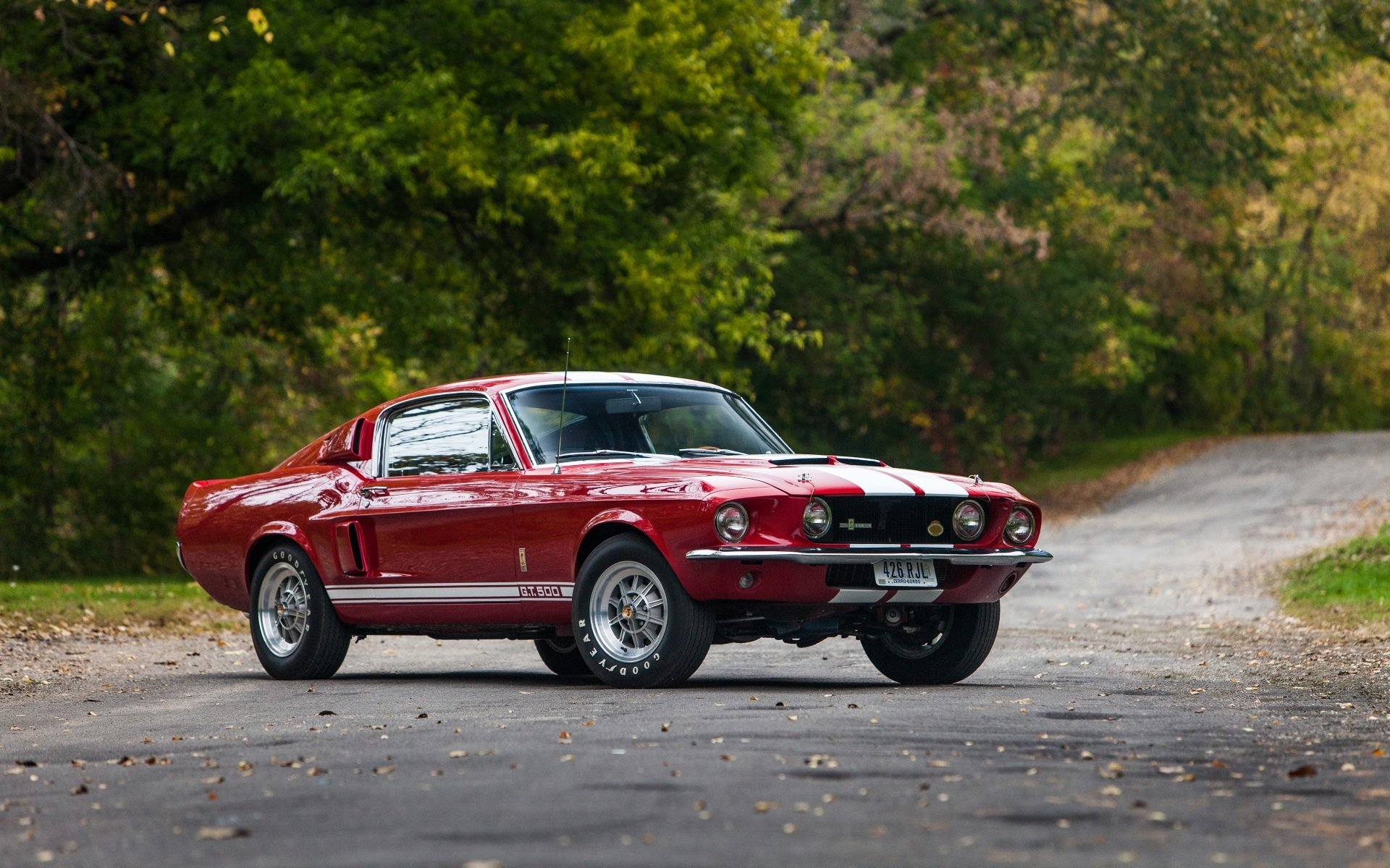 ford mustang shelby gt500 with lemans strip option muscle car muscle car background