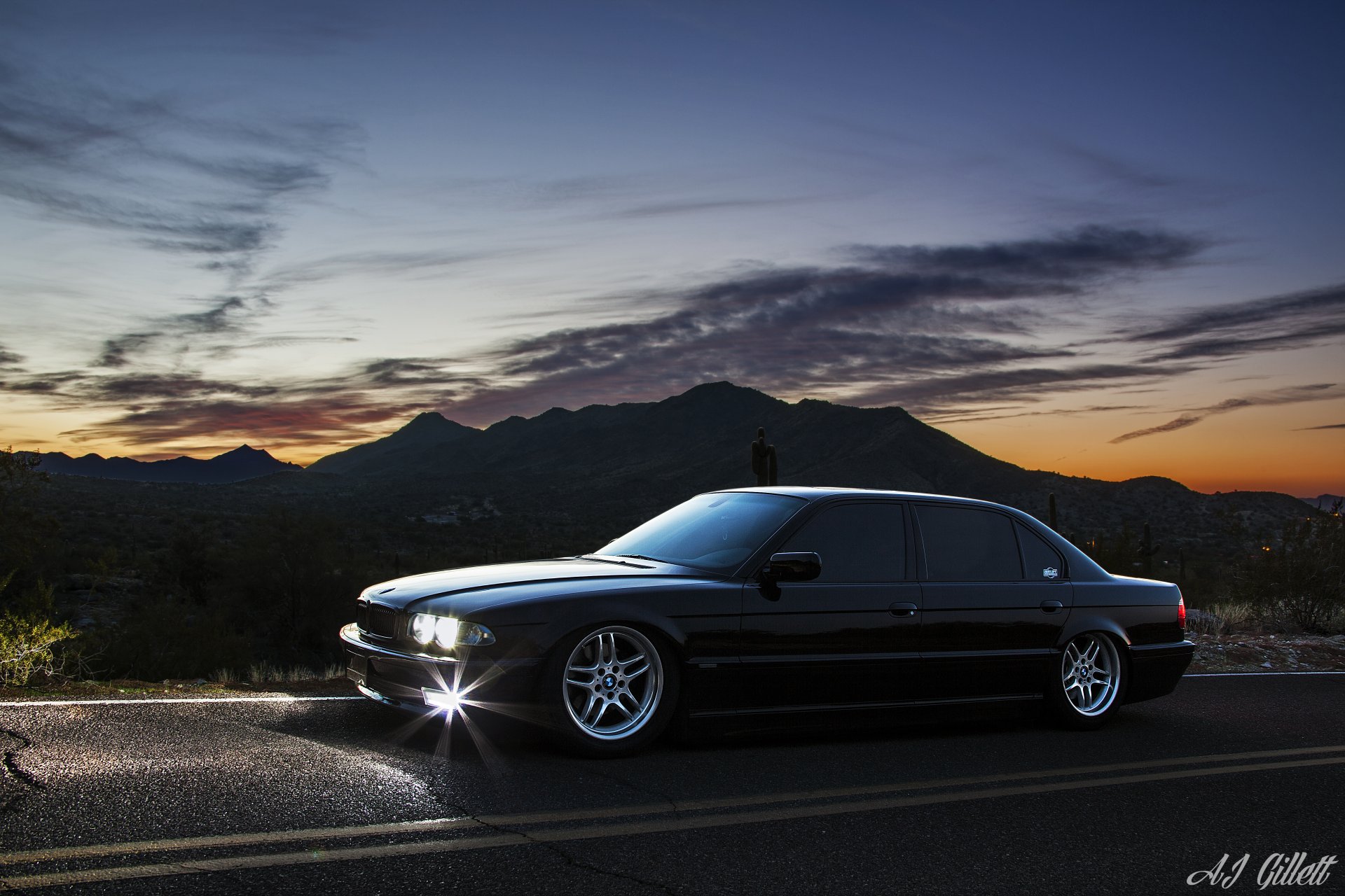 bmw e38 boomer schwarz bmw abend