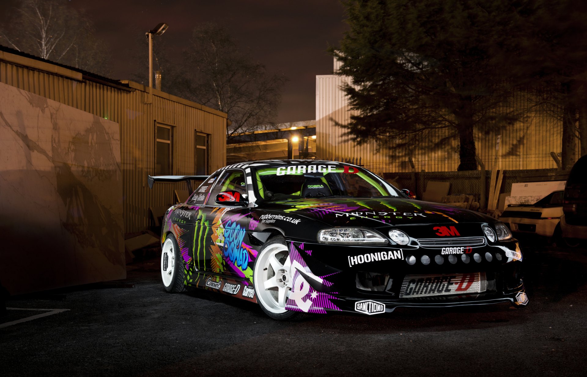 toyota soarer monster energy samochód do driftu toyota drift noc przed