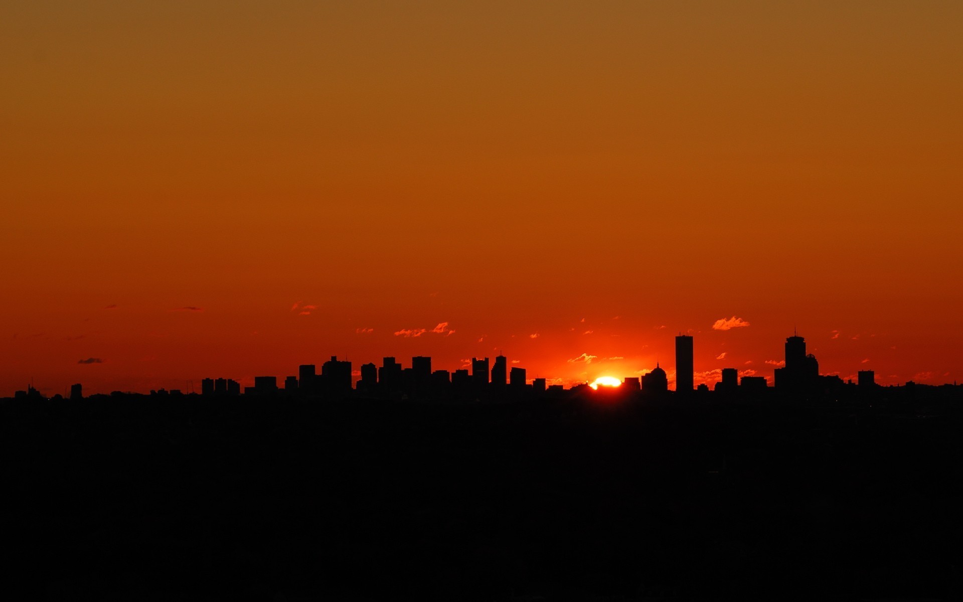 ilhouette sunset cloud