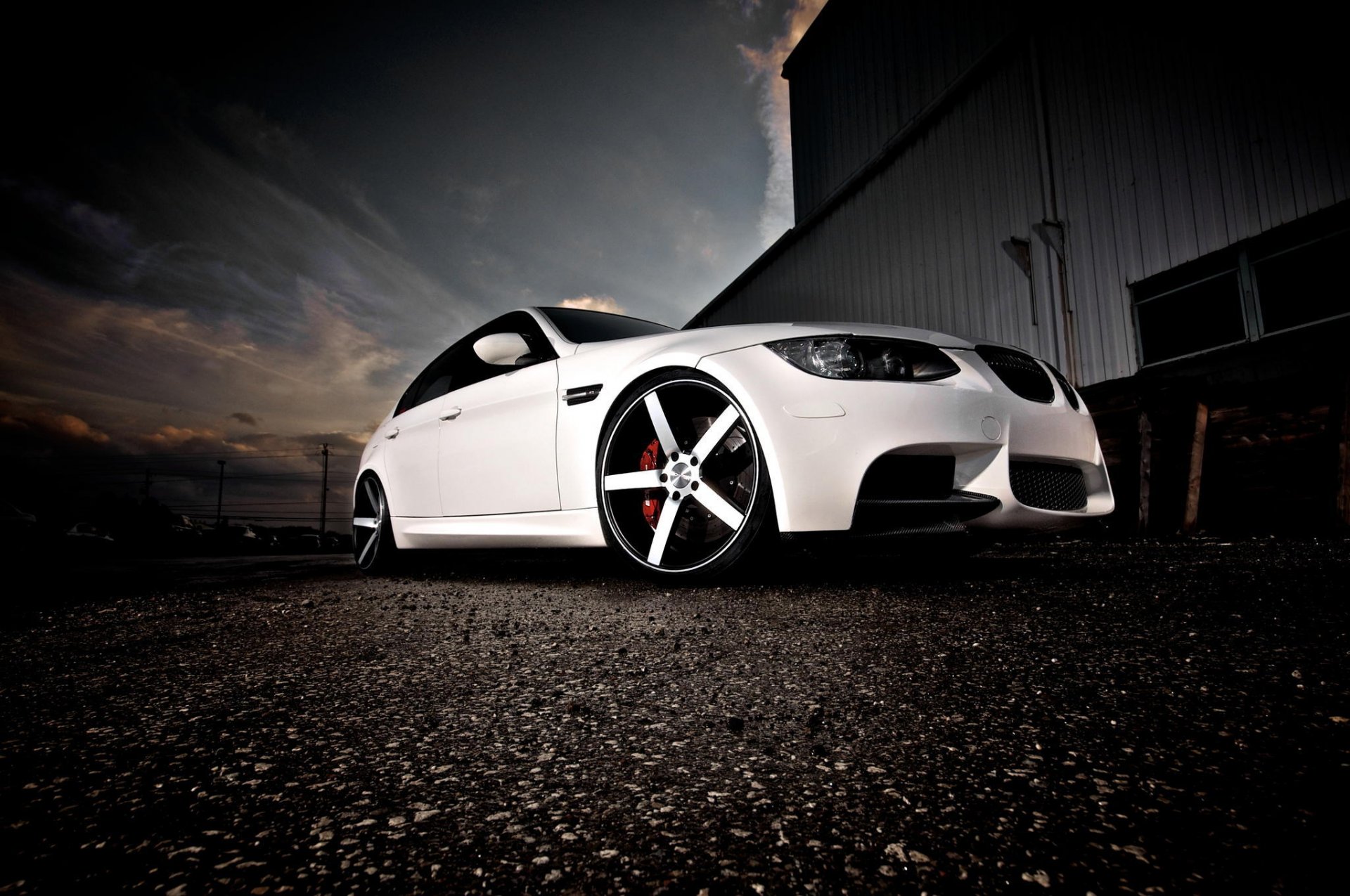 bmw e90 m3 biały sedan vossen