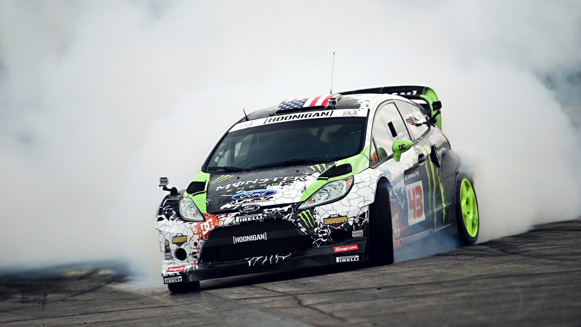 ken block ford drift monster energy smoke fiesta sportcar tuning