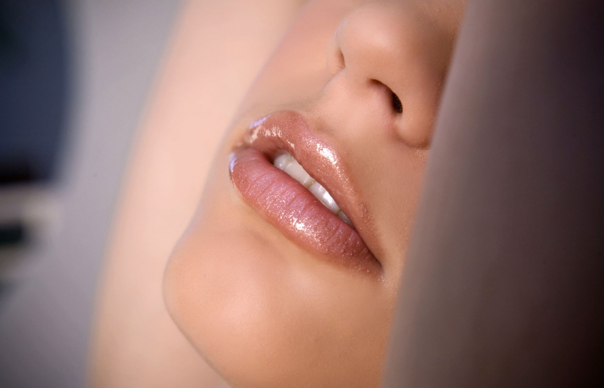 macro mouth lips girl