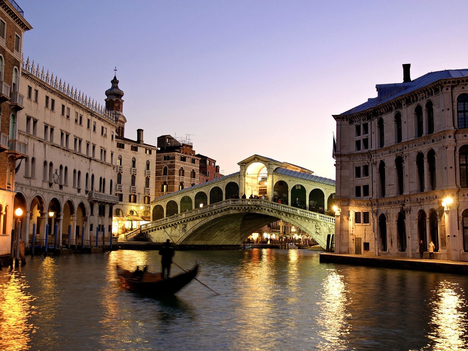 italy venice bridge the city water background new york venezia gondola architecture reflection arch the dome building the lights of the city