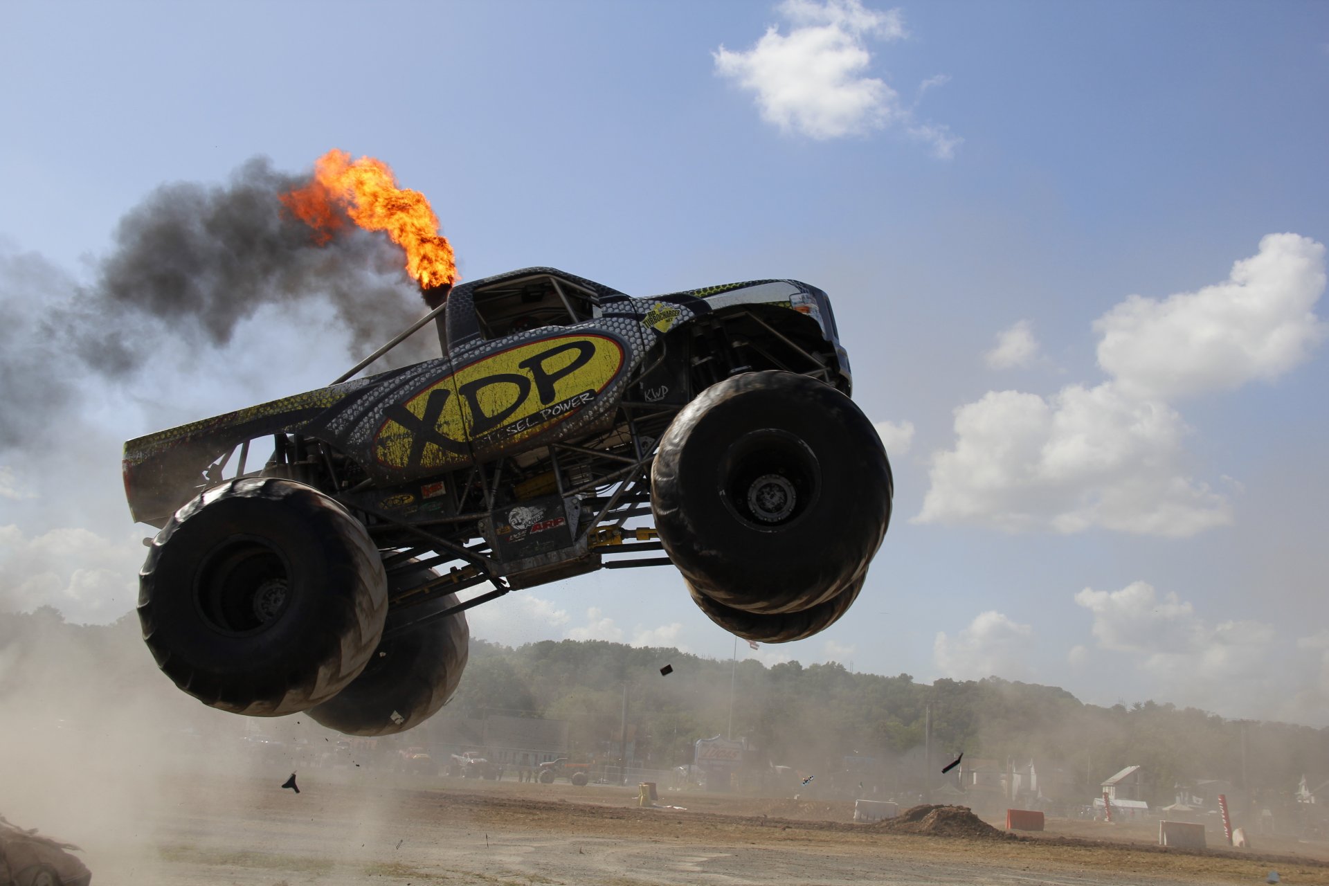 diesel monster-truck jump