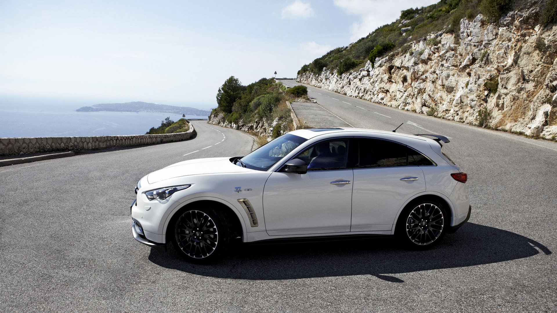 infiniti cita fx50 vettel edición ruedas hatchback carretera montaña mar