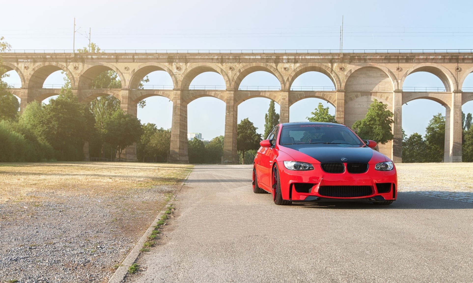 bmw m3 e92 rouge roues bmw coupé rouge