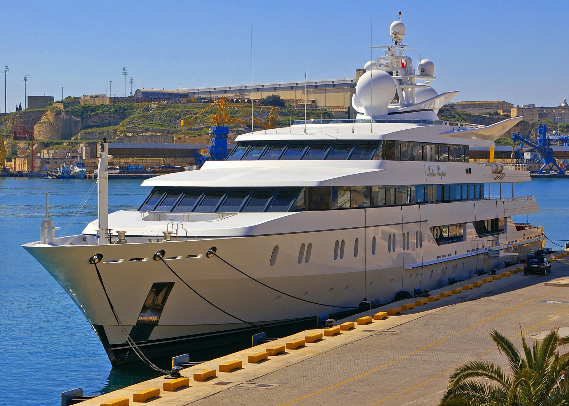 nave yacht porto molo cielo mare