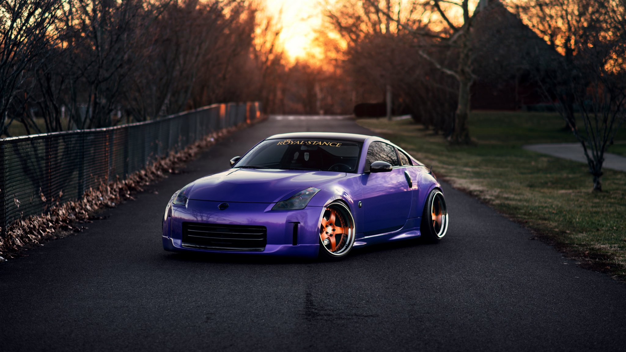 nissan 350z voiture tuning position violet